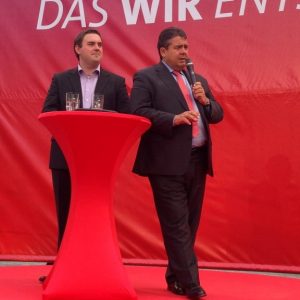 Sigmar Gabriel im Dialog